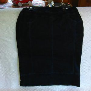 Dark blue denim Christopher & Banks skirt